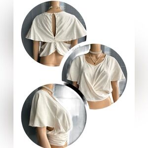 Adjustable  Wrap Linen Top